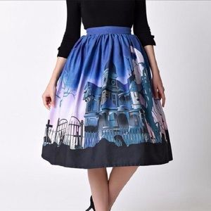 Haunted house unique vintage skirt